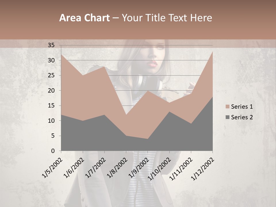 Grunge Music Headphones PowerPoint Template