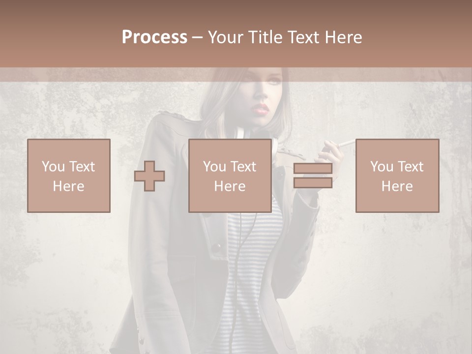 Grunge Music Headphones PowerPoint Template