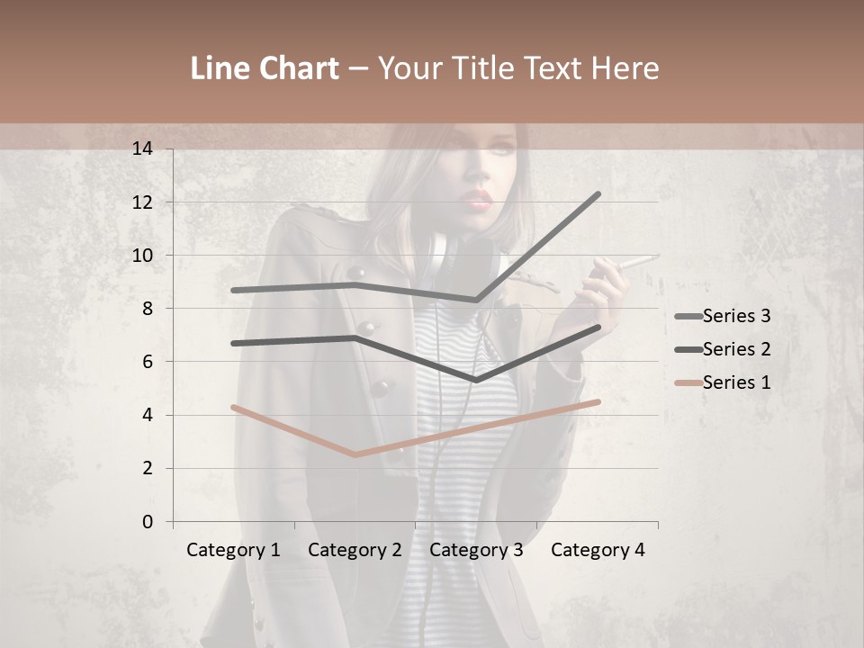 Grunge Music Headphones PowerPoint Template