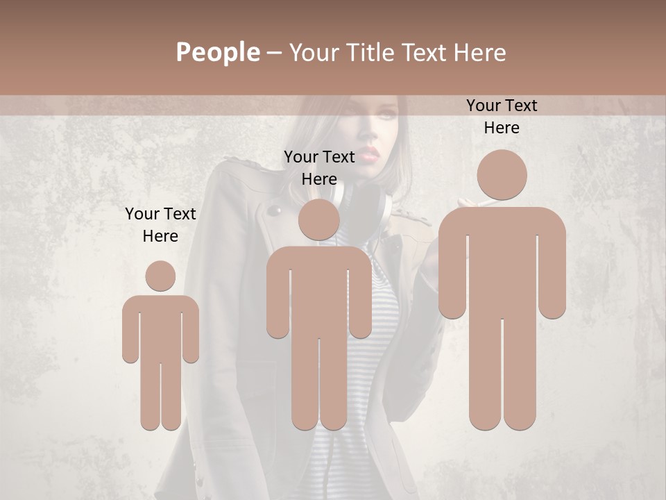 Grunge Music Headphones PowerPoint Template