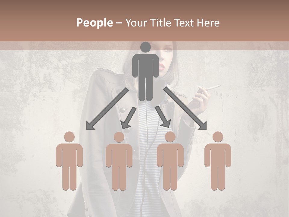 Grunge Music Headphones PowerPoint Template