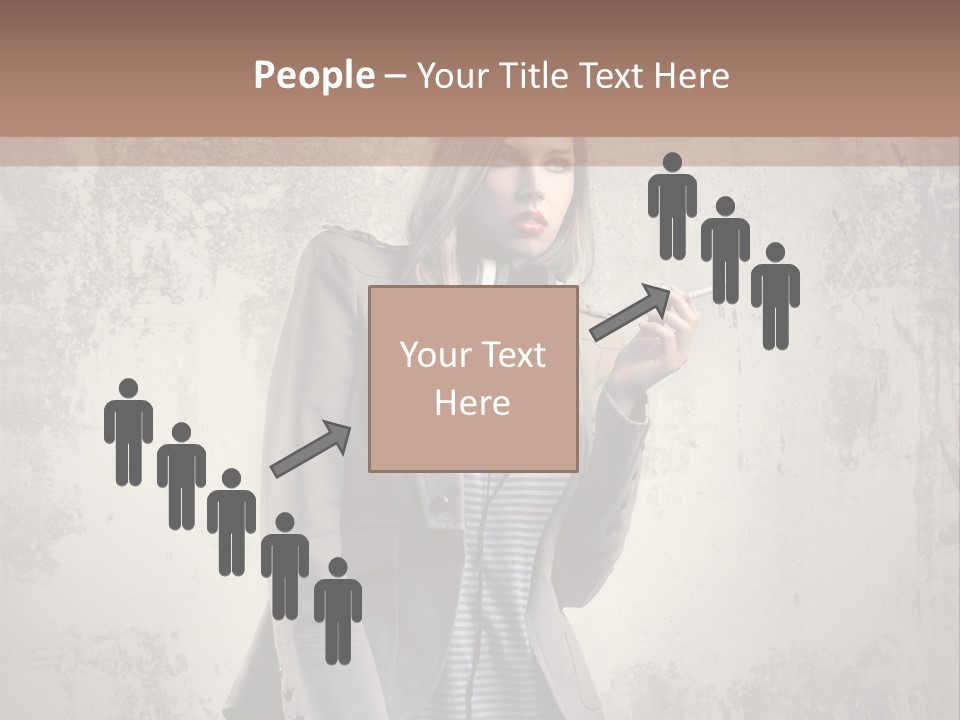 Grunge Music Headphones PowerPoint Template