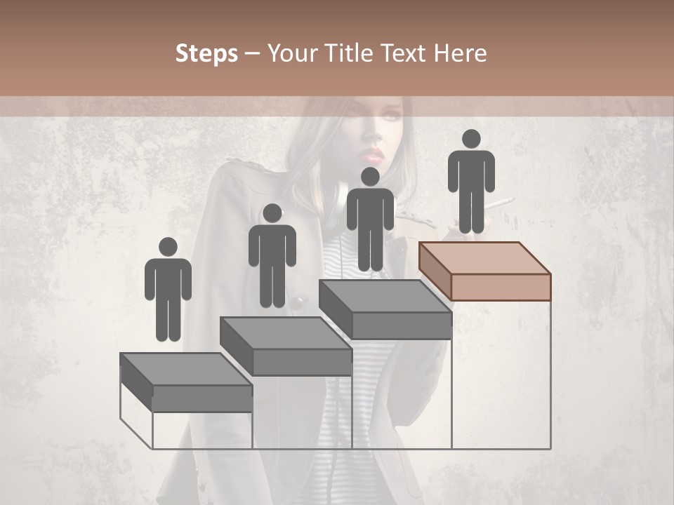 Grunge Music Headphones PowerPoint Template