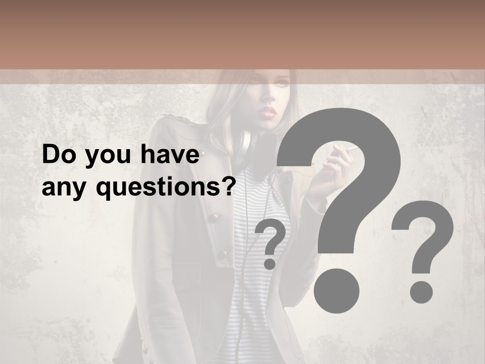 Grunge Music Headphones PowerPoint Template