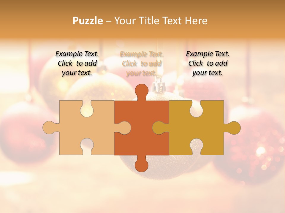 Gold Glass Bauble PowerPoint Template