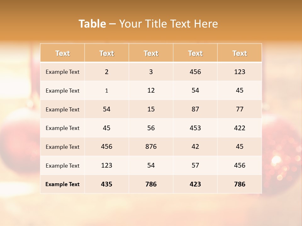 Gold Glass Bauble PowerPoint Template