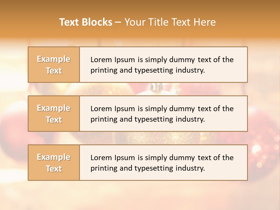 Gold Glass Bauble PowerPoint Template