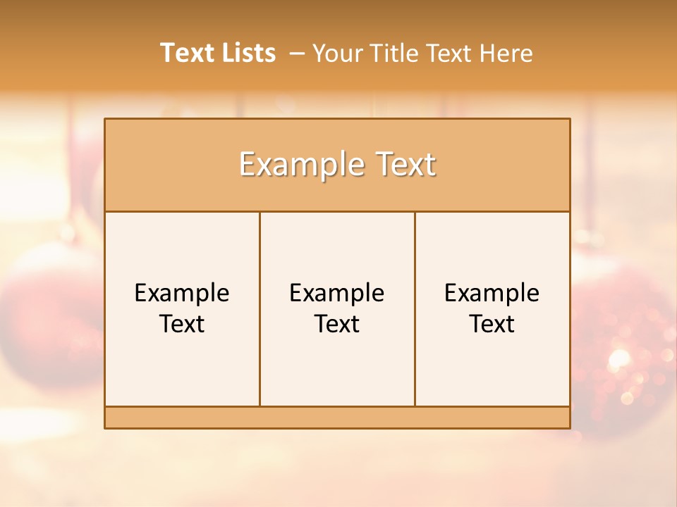 Gold Glass Bauble PowerPoint Template