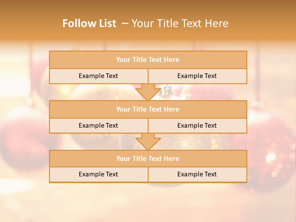 Gold Glass Bauble PowerPoint Template