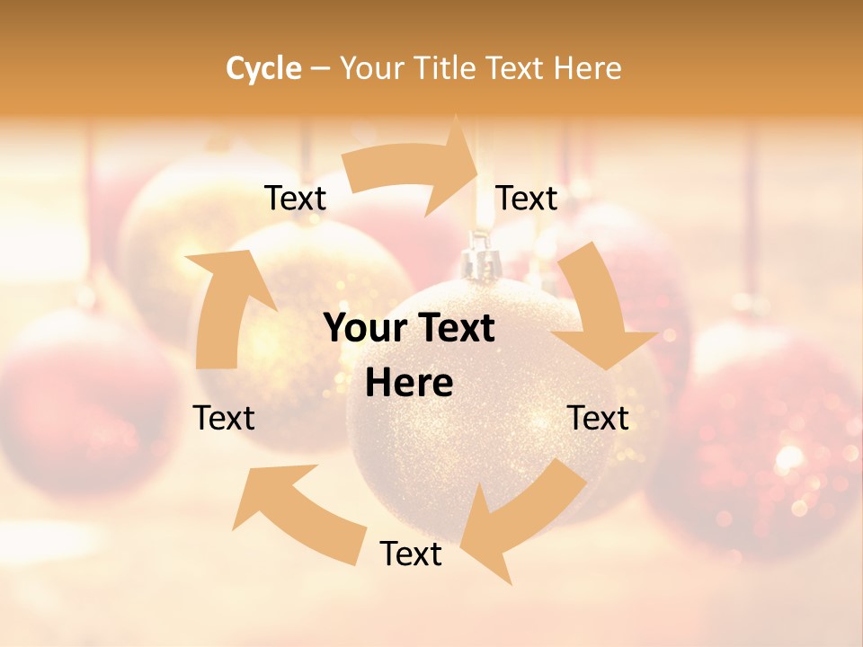Gold Glass Bauble PowerPoint Template
