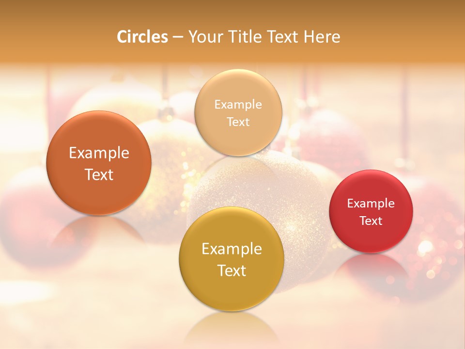 Gold Glass Bauble PowerPoint Template