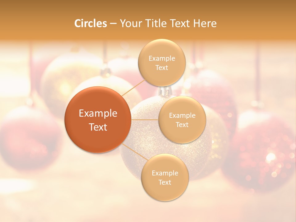 Gold Glass Bauble PowerPoint Template