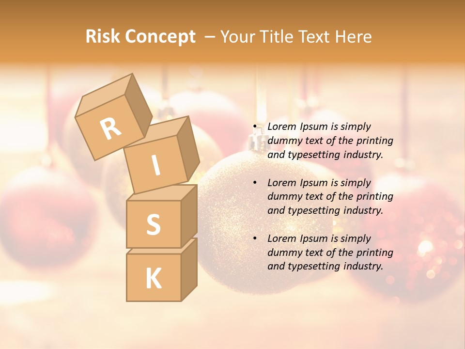 Gold Glass Bauble PowerPoint Template