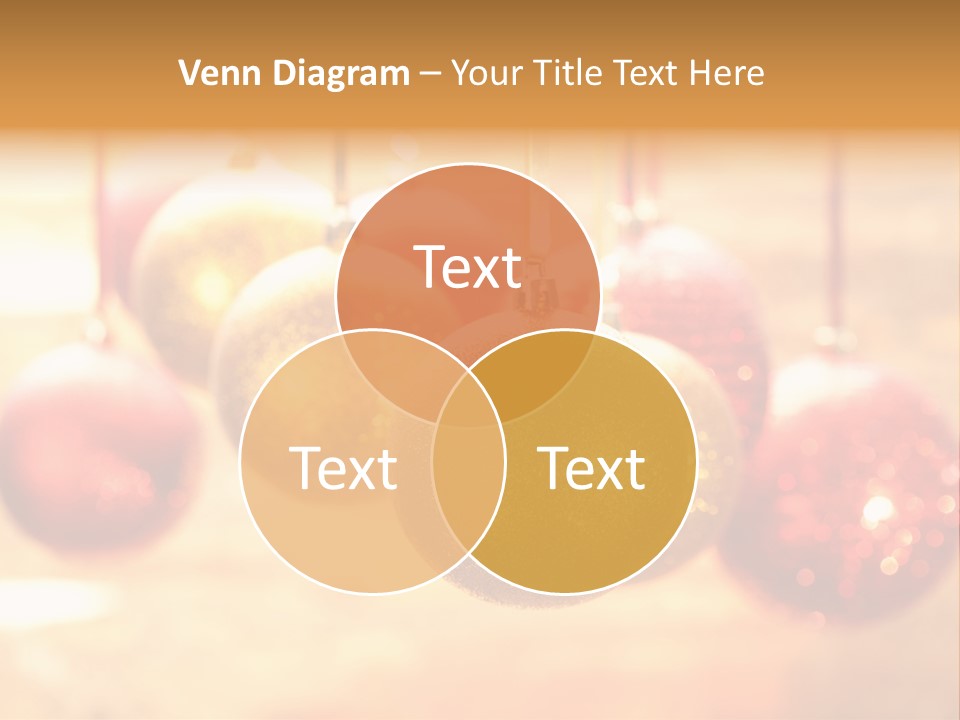 Gold Glass Bauble PowerPoint Template