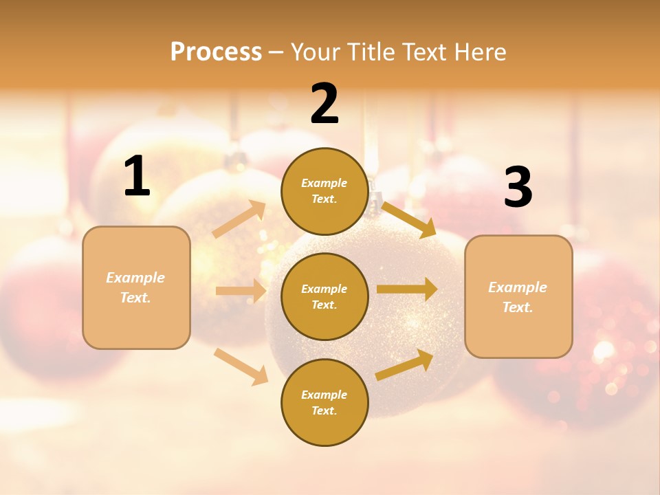 Gold Glass Bauble PowerPoint Template
