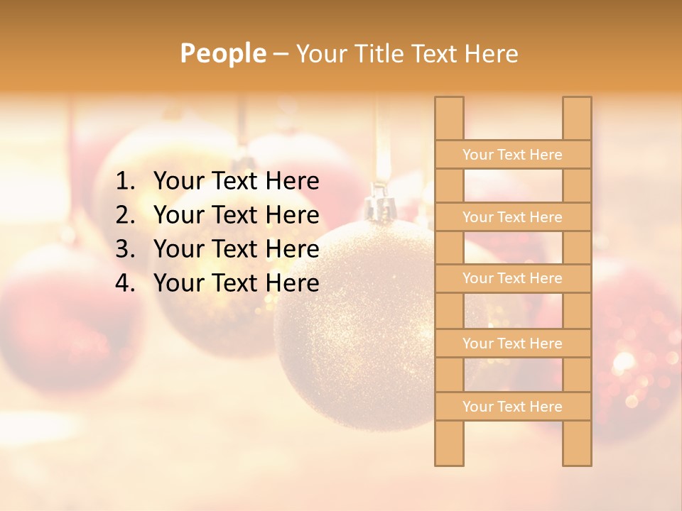 Gold Glass Bauble PowerPoint Template