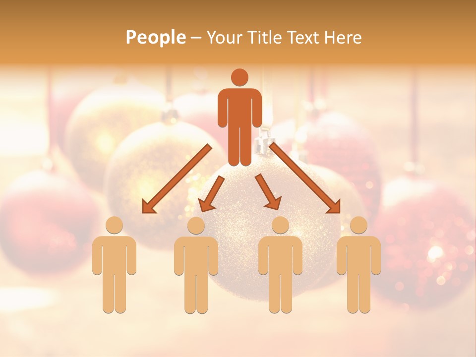 Gold Glass Bauble PowerPoint Template