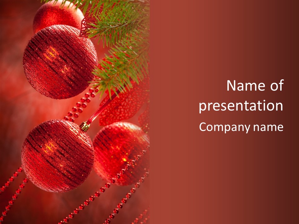 Bauble Object Sphere PowerPoint Template