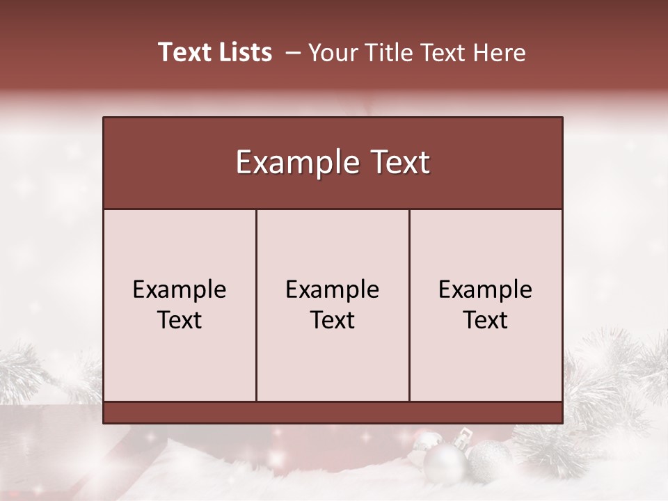 Christmas Decoration Xmas PowerPoint Template