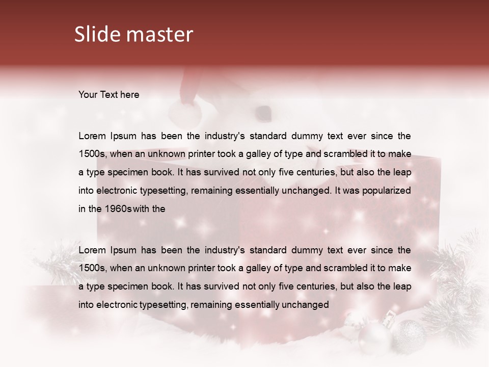 Snowflake Rabbit Pet PowerPoint Template