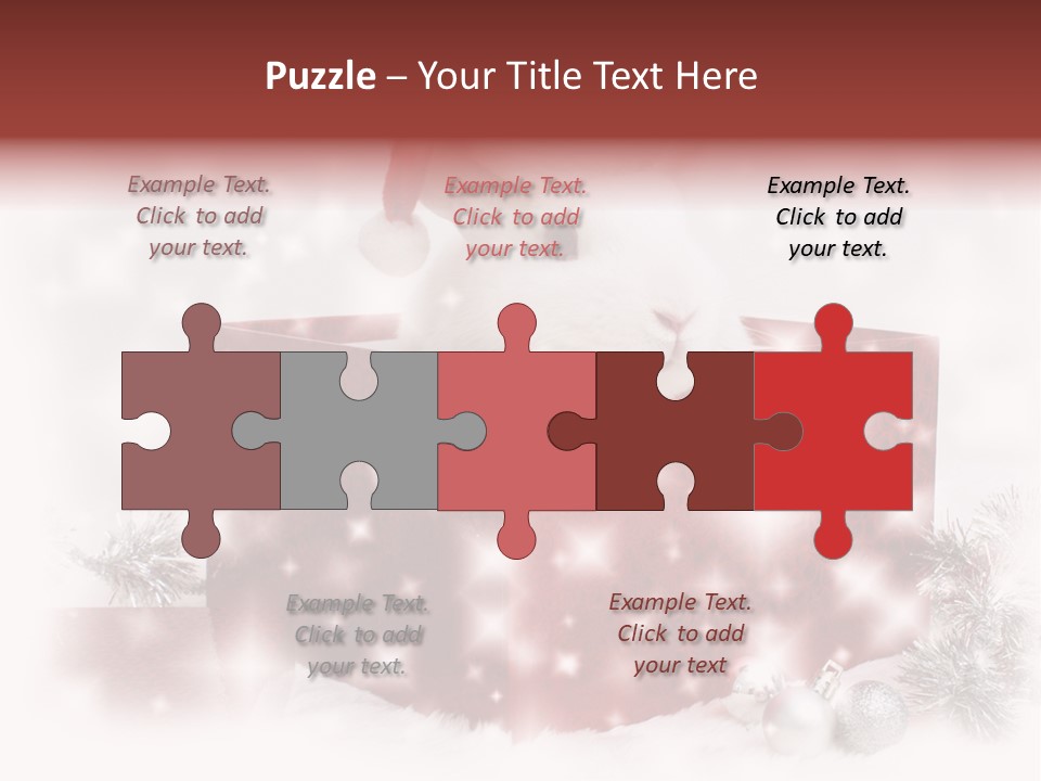 Snowflake Rabbit Pet PowerPoint Template