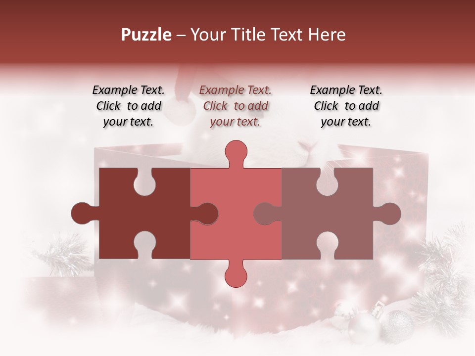 Snowflake Rabbit Pet PowerPoint Template