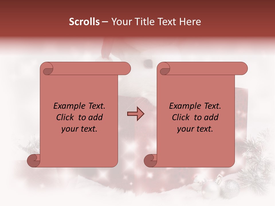 Snowflake Rabbit Pet PowerPoint Template