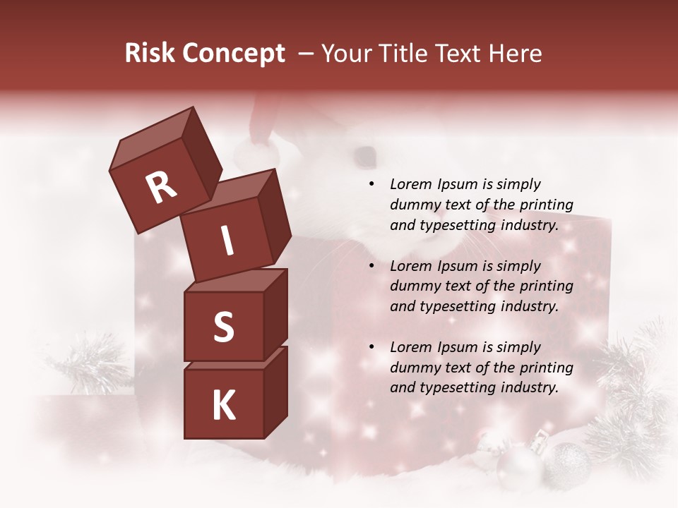 Snowflake Rabbit Pet PowerPoint Template