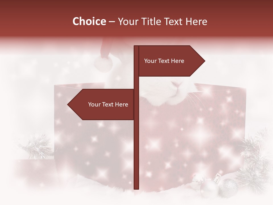 Snowflake Rabbit Pet PowerPoint Template