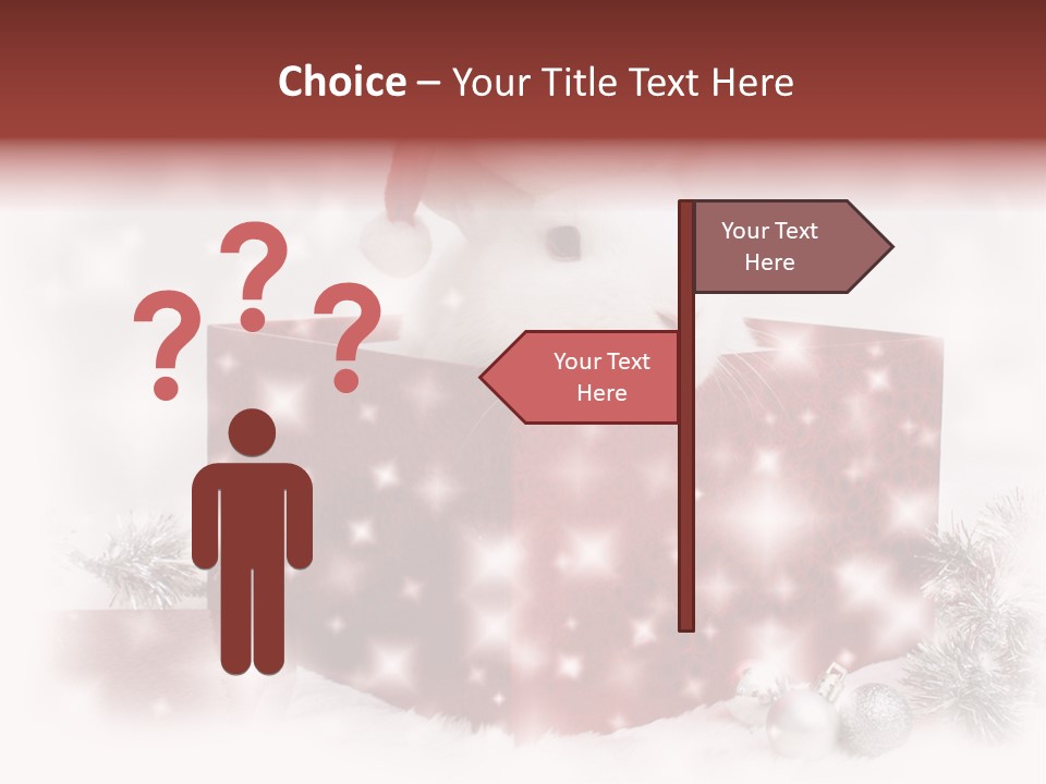 Snowflake Rabbit Pet PowerPoint Template