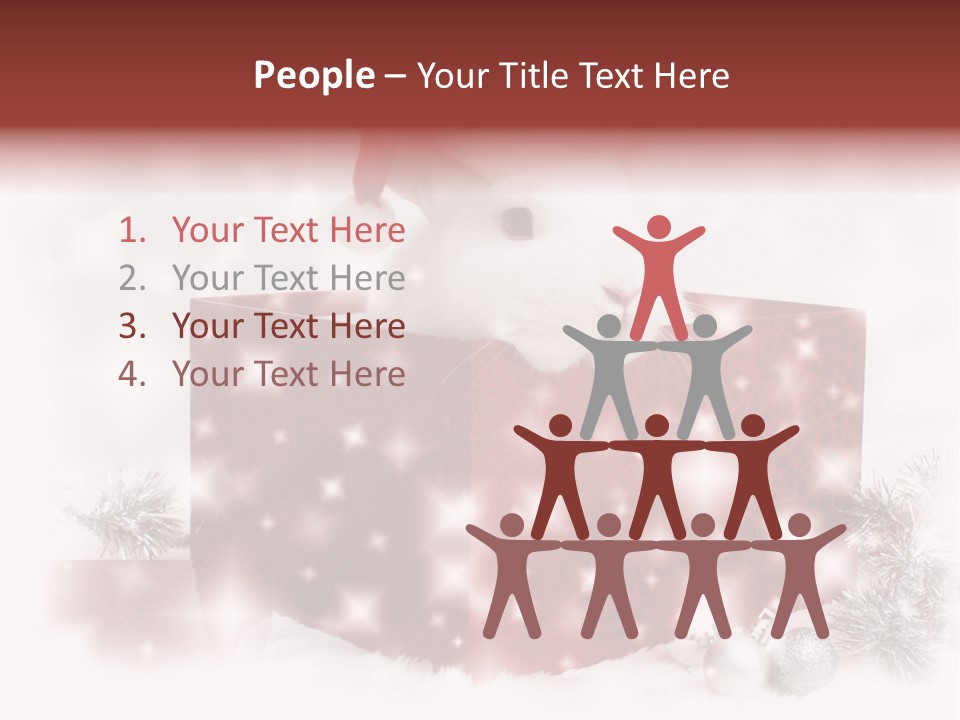 Snowflake Rabbit Pet PowerPoint Template