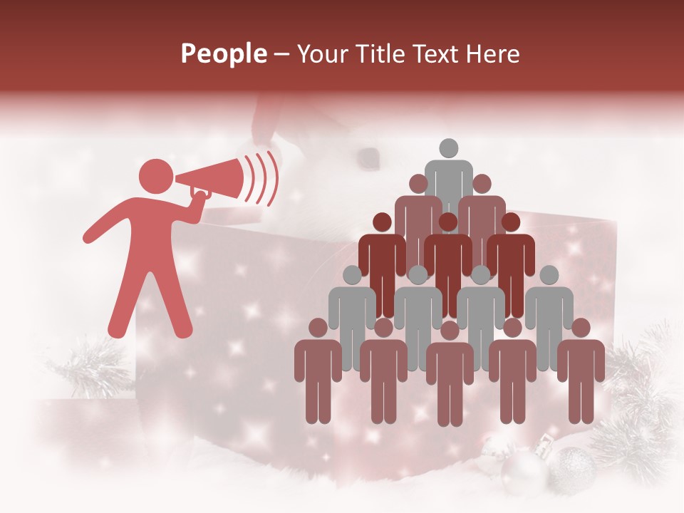 Snowflake Rabbit Pet PowerPoint Template