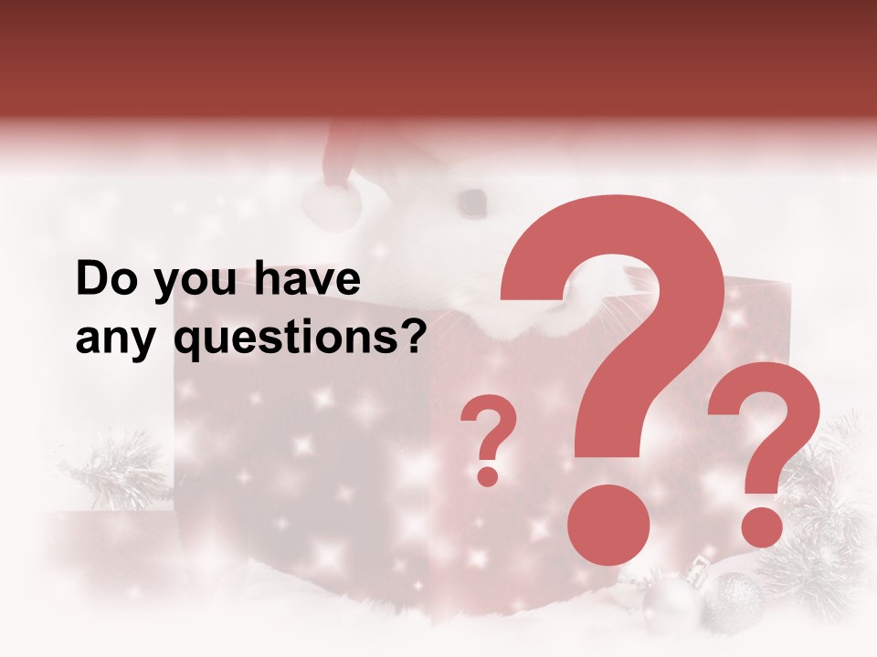 Snowflake Rabbit Pet PowerPoint Template