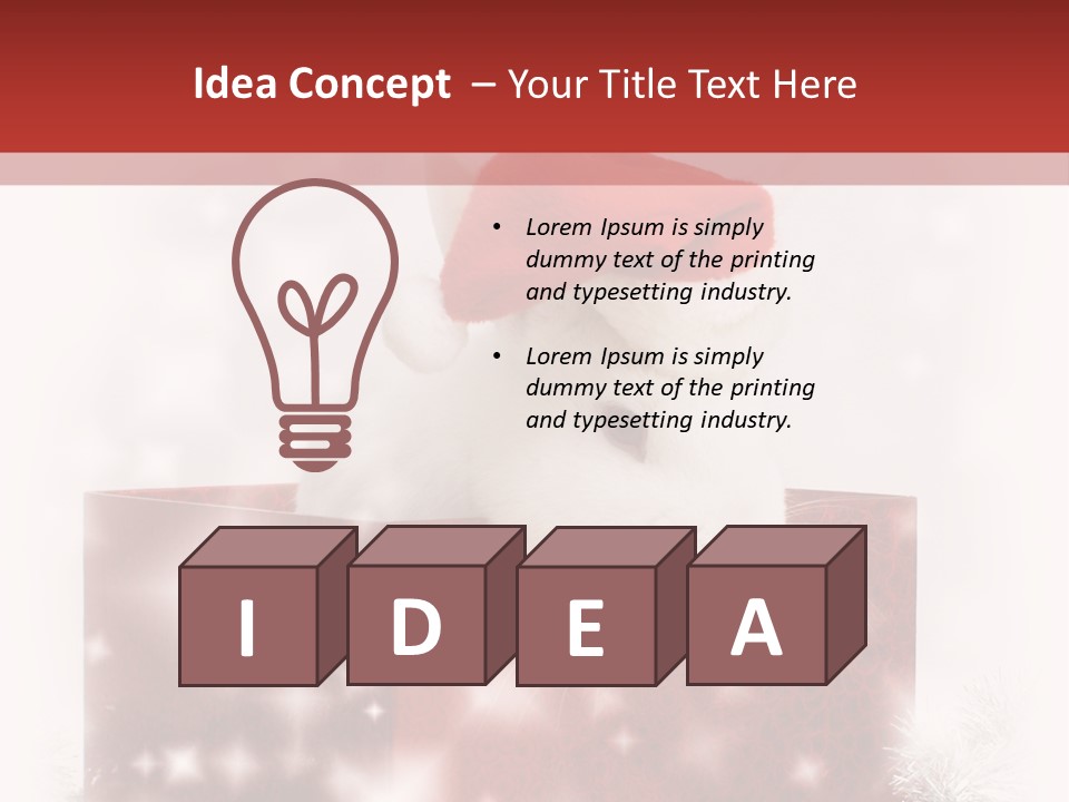 Gift Cute Rabbit PowerPoint Template