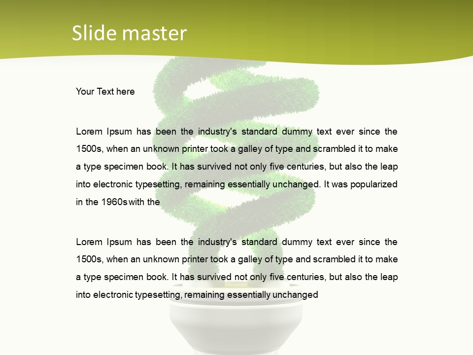 Symbol Illuminated Solution PowerPoint Template