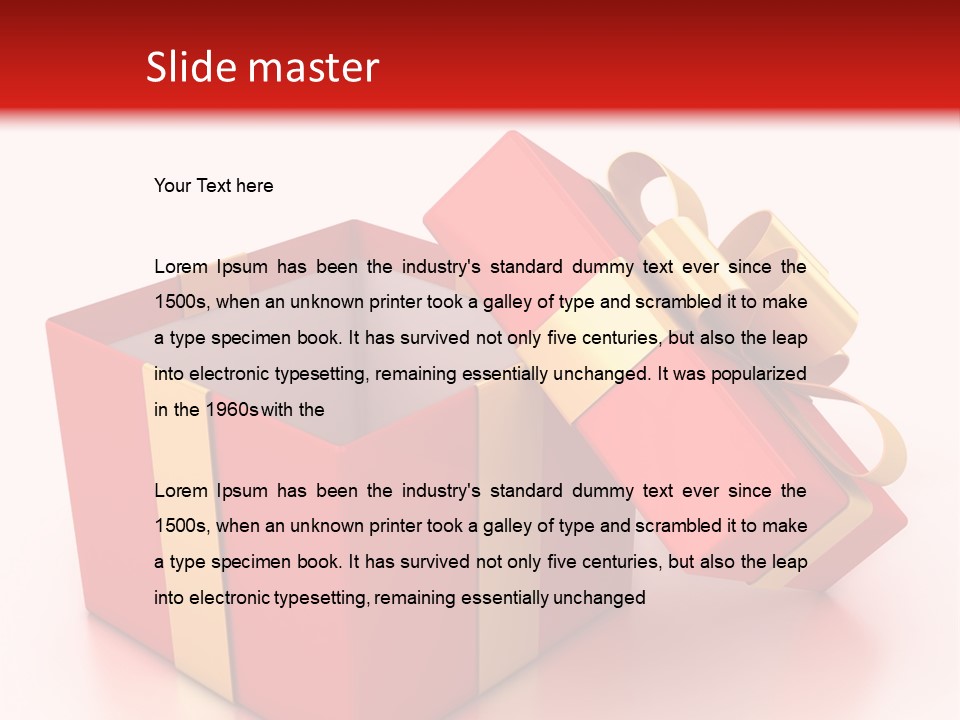 Red Packaging Event PowerPoint Template