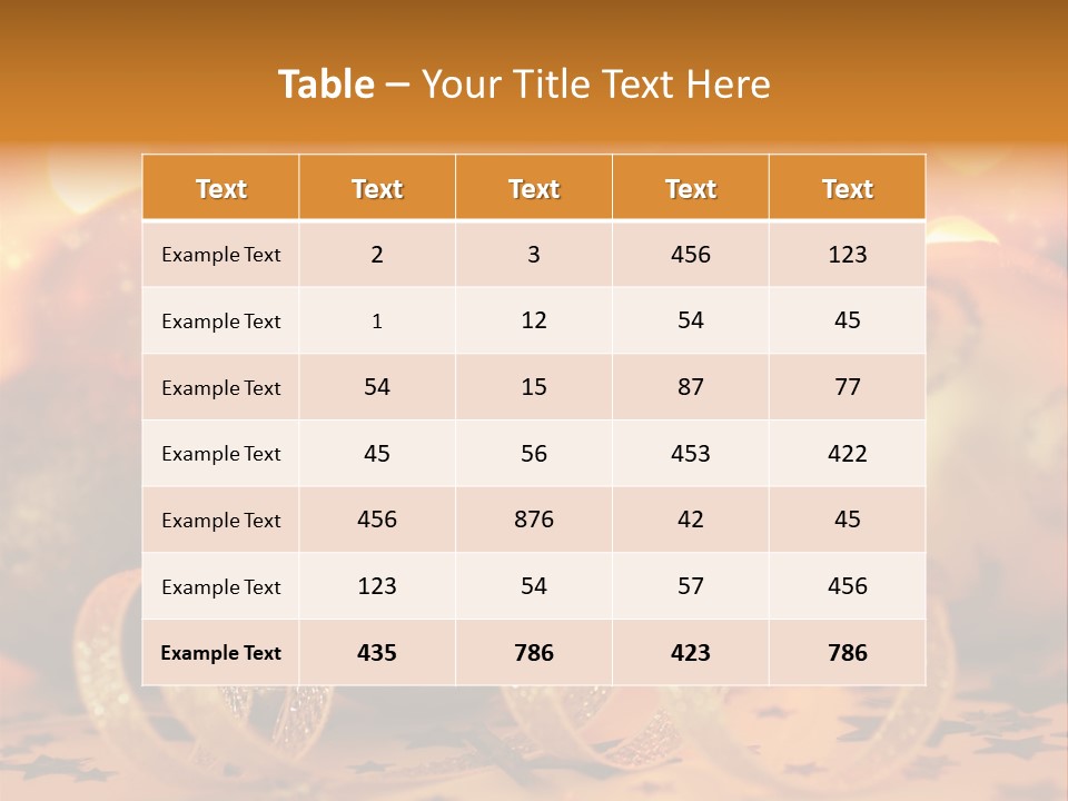 Xmas Ribbon Gold PowerPoint Template