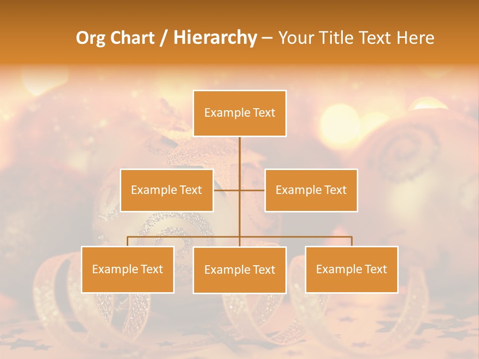 Xmas Ribbon Gold PowerPoint Template