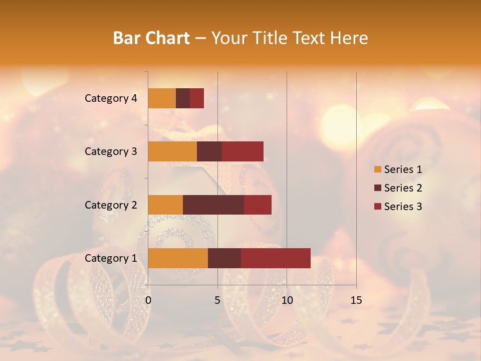 Xmas Ribbon Gold PowerPoint Template