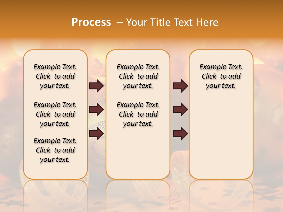 Xmas Ribbon Gold PowerPoint Template