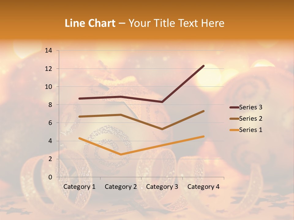 Xmas Ribbon Gold PowerPoint Template