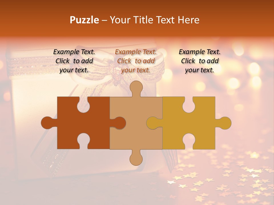 Greeting Christmas Gift Merry PowerPoint Template