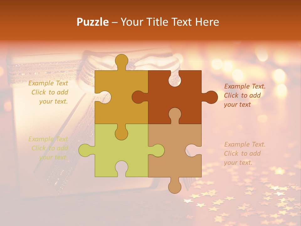 Greeting Christmas Gift Merry PowerPoint Template