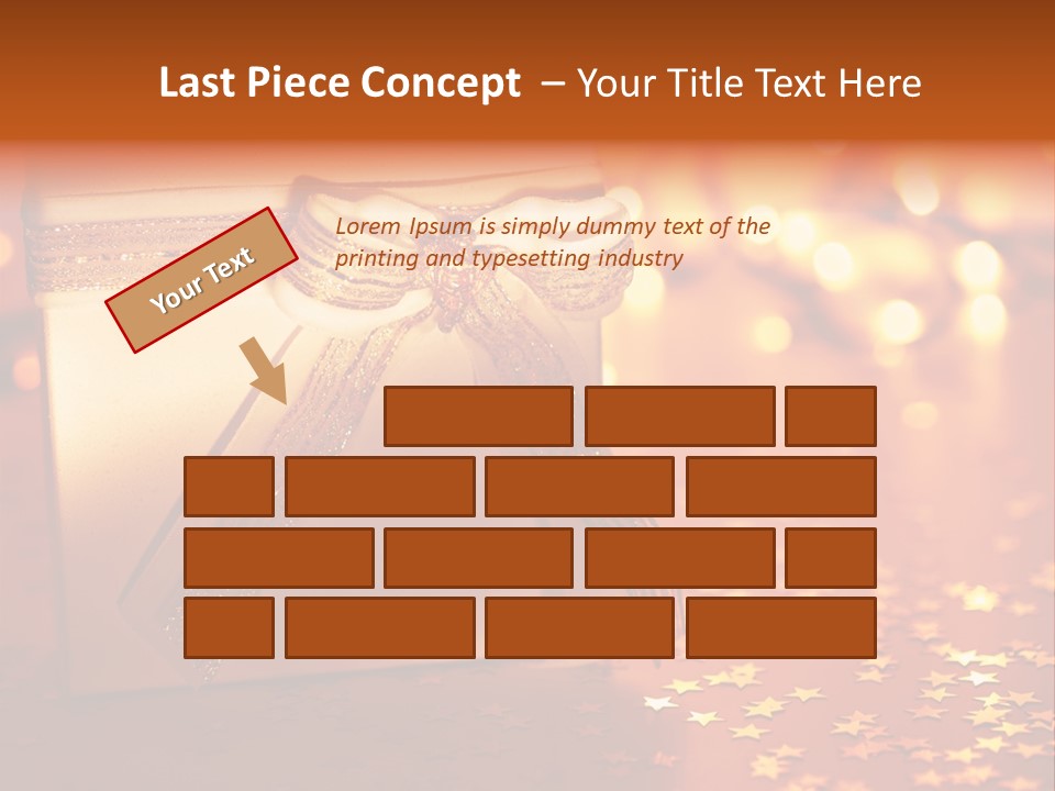 Greeting Christmas Gift Merry PowerPoint Template