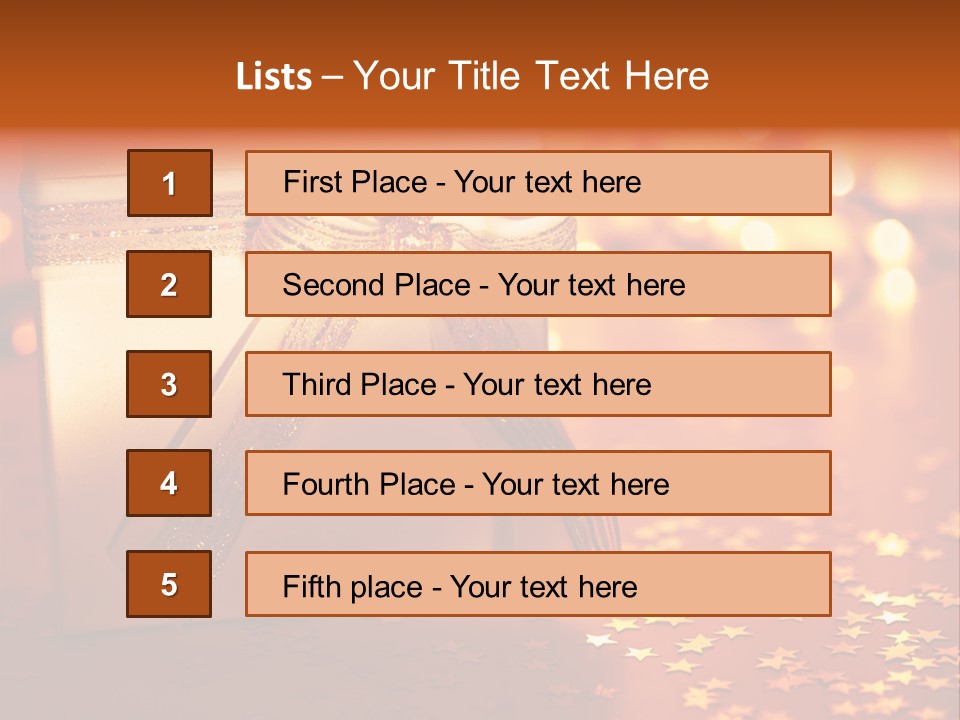 Greeting Christmas Gift Merry PowerPoint Template