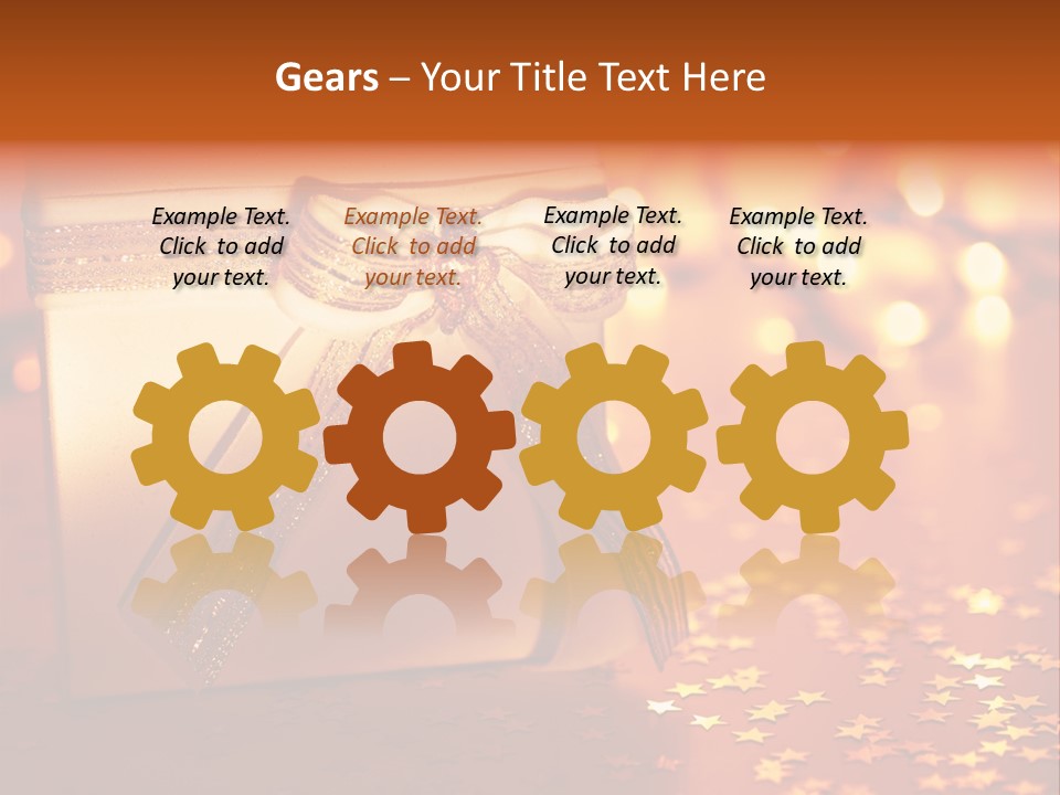 Greeting Christmas Gift Merry PowerPoint Template