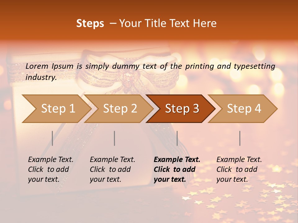 Greeting Christmas Gift Merry PowerPoint Template