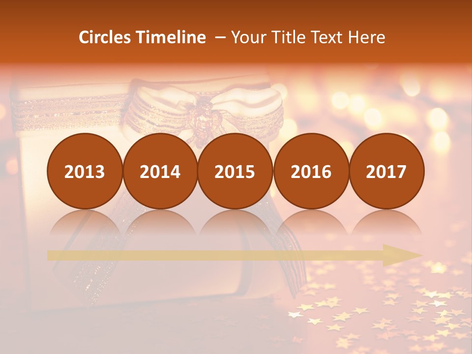 Greeting Christmas Gift Merry PowerPoint Template