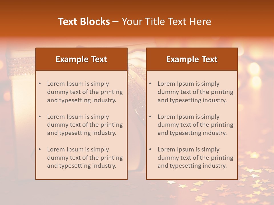 Greeting Christmas Gift Merry PowerPoint Template