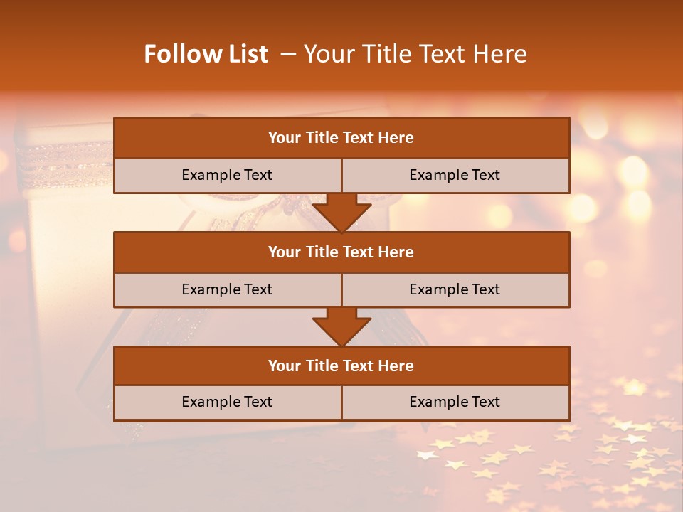 Greeting Christmas Gift Merry PowerPoint Template